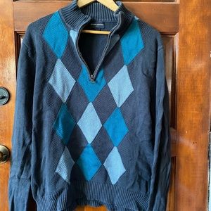 Banana Republic 1/4 Zip Argyle Sweater
